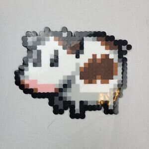 Harvest Moon Cow Animal Perler Bead Pixel Art